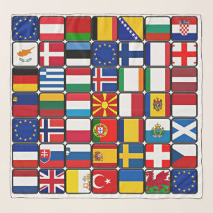 International flag collection, world flags scarf