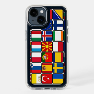 International flag collection, world flags speck iPhone 14 case
