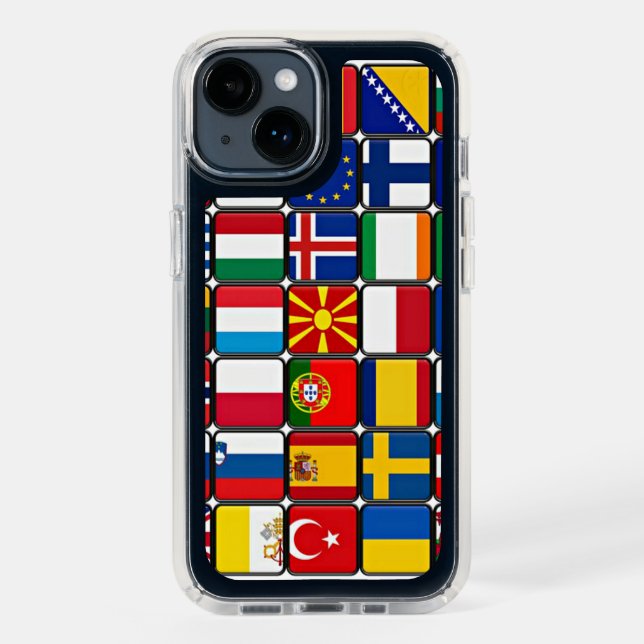International flag collection, world flags speck iPhone case (Midnight)