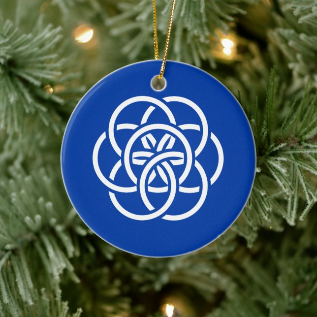 International Flag of Planet Earth Ceramic Ornament (Tree)