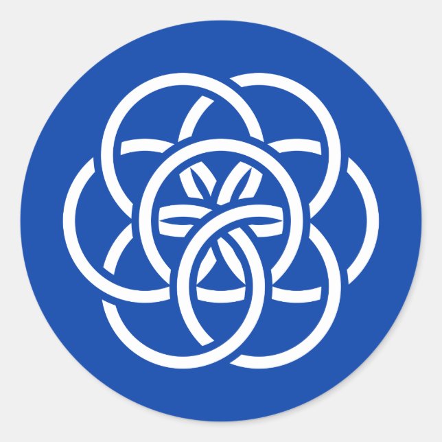 International Flag of Planet Earth Classic Round Sticker (Front)