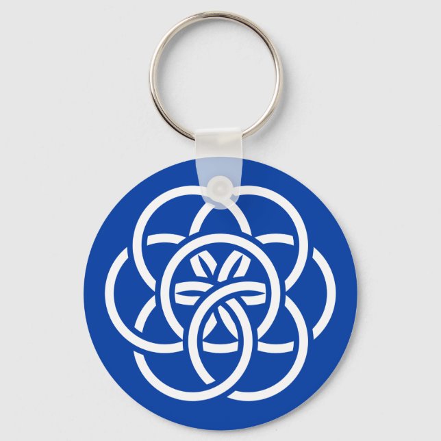 International Flag of Planet Earth Keychain (Front)