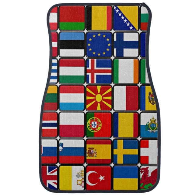 International flags collection, world flags car floor mat (Front)