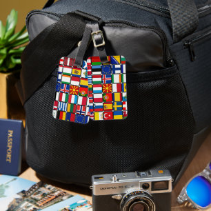 International flags collection, world flags luggage tag