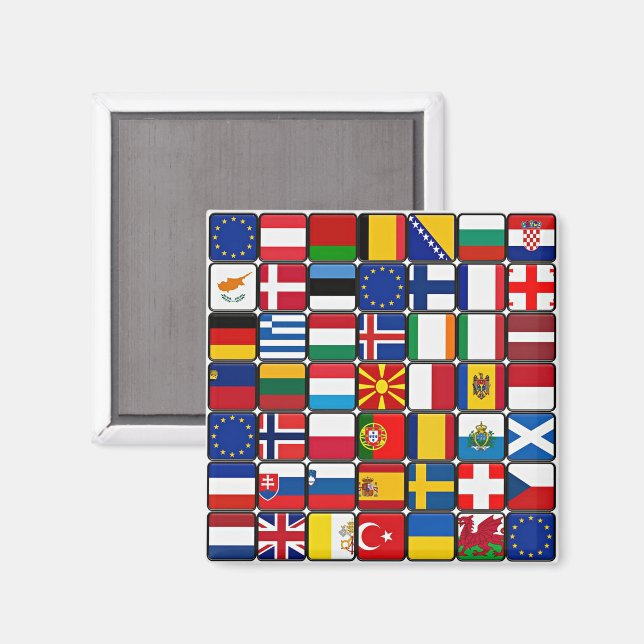 International flags collection, world flags magnet (Front/Back)