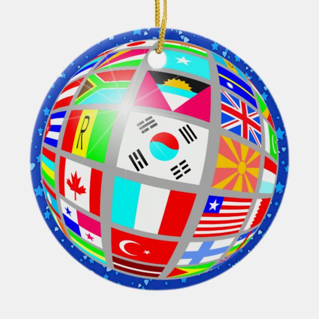International Flags - SRF Ceramic Ornament (Front)