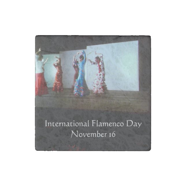 International Flamenco Day Stone Magnet (Front)