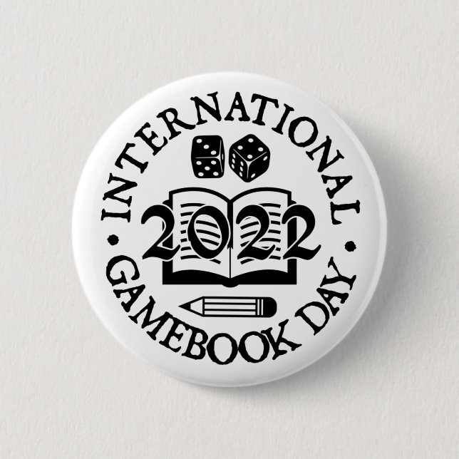 International Gamebook Day 2022 Badge Button (Front)