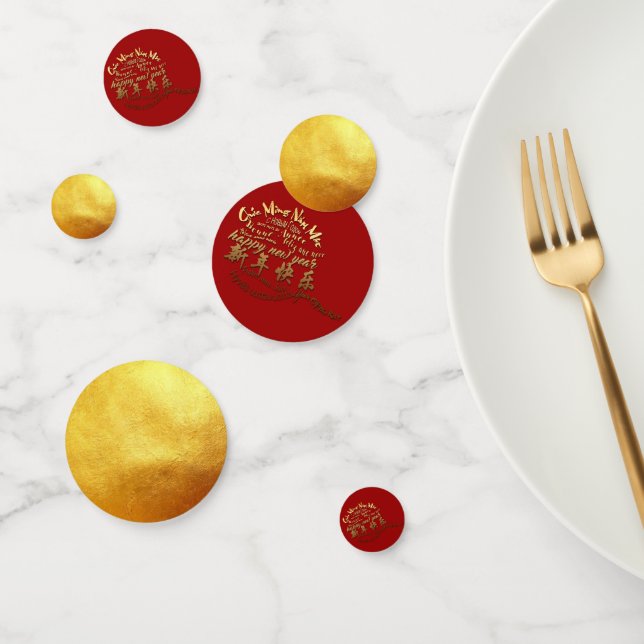 International Gold Wishes Rat New Year 2020 Conf Confetti (Group)