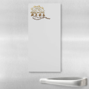 International Gold Wishes Rat New Year 2020 MNoteP Magnetic Notepad