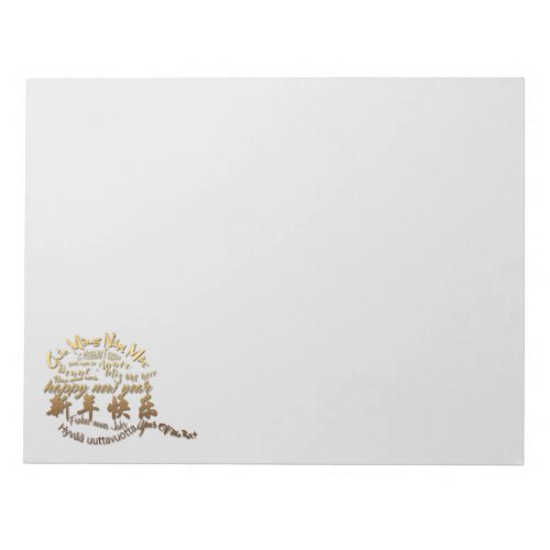 International Gold Wishes Rat New Year 2020 RNoteP Notepad