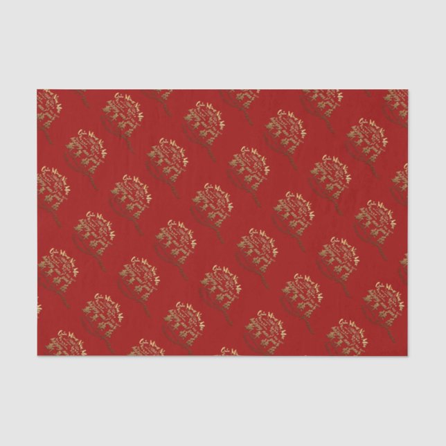 International Gold Wishes Rat New Year 2020 TP Tissue Paper (Front)