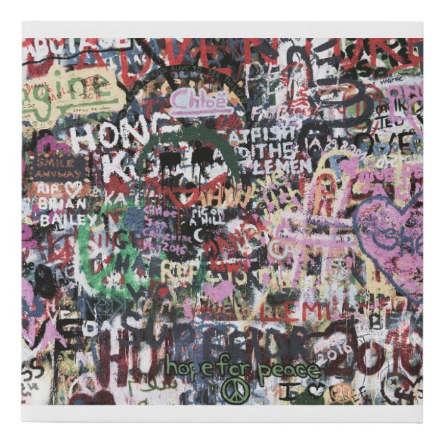 International Grafiti Faux Canvas Print (Front)