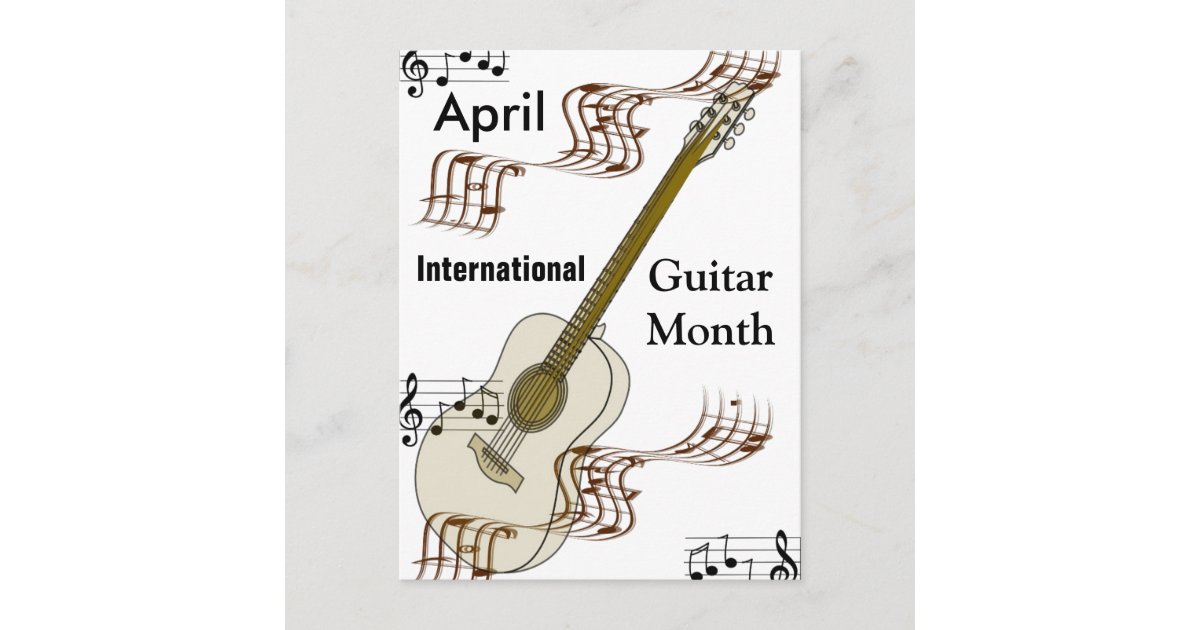 International Guitar Month Postcard Zazzle