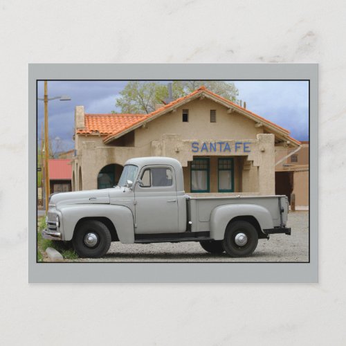 International Harvester L_110 Truck Santa Fe Depot Postcard