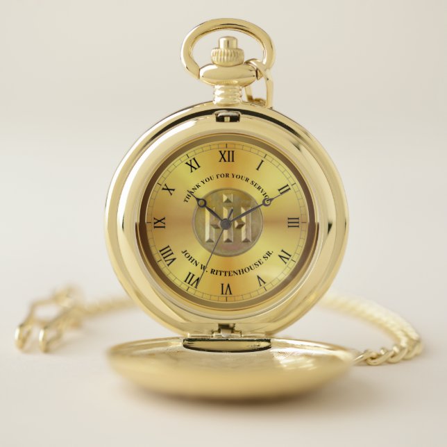 International Harvester-Personalzed Retirement Pocket Watch (Inside)