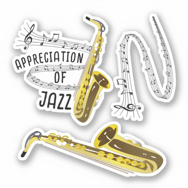 International Jazz Appreciation Sticker (Front)