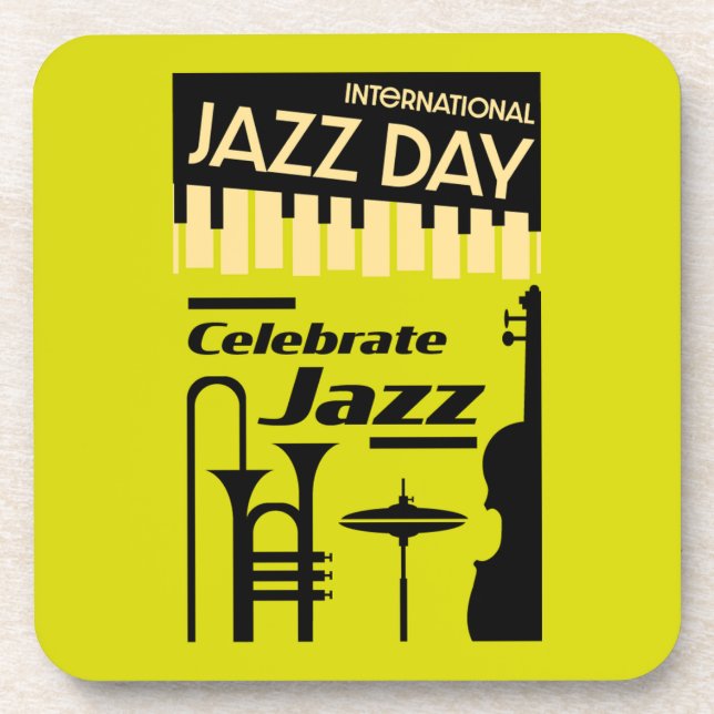 International jazz day April 30   Beverage Coaster (Front)