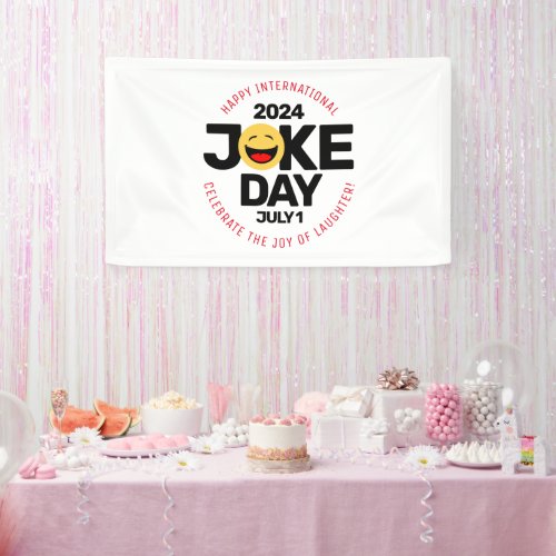 International Joke Day Laughing Face Banner