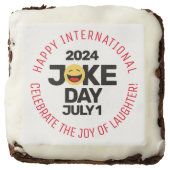International Joke Day Laughing Face Brownie (Front)