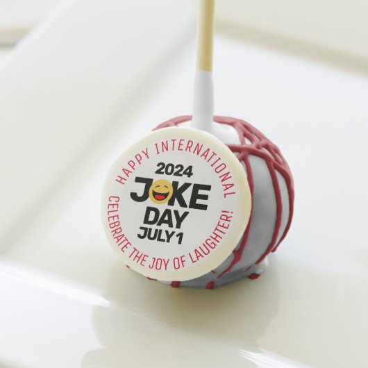International Joke Day Laughing Face Cake Pops (Front Insitu)