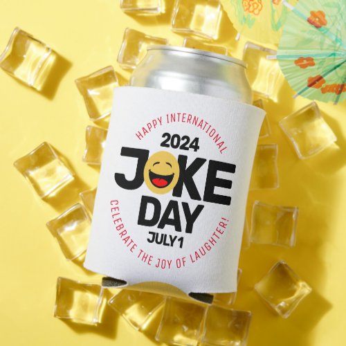 International Joke Day Laughing Face Can Cooler
