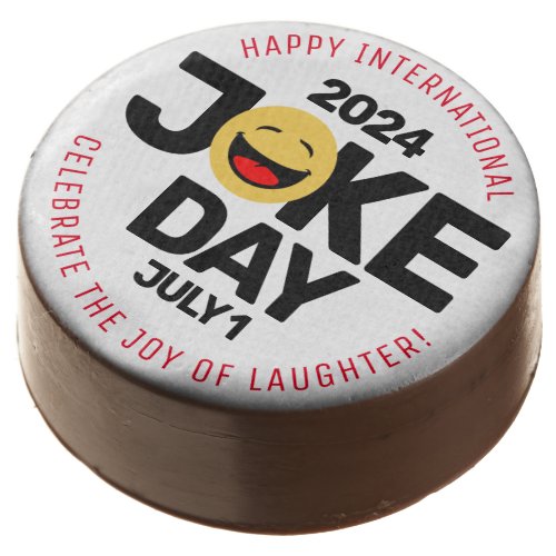 International Joke Day Laughing Face Chocolate Covered Oreo