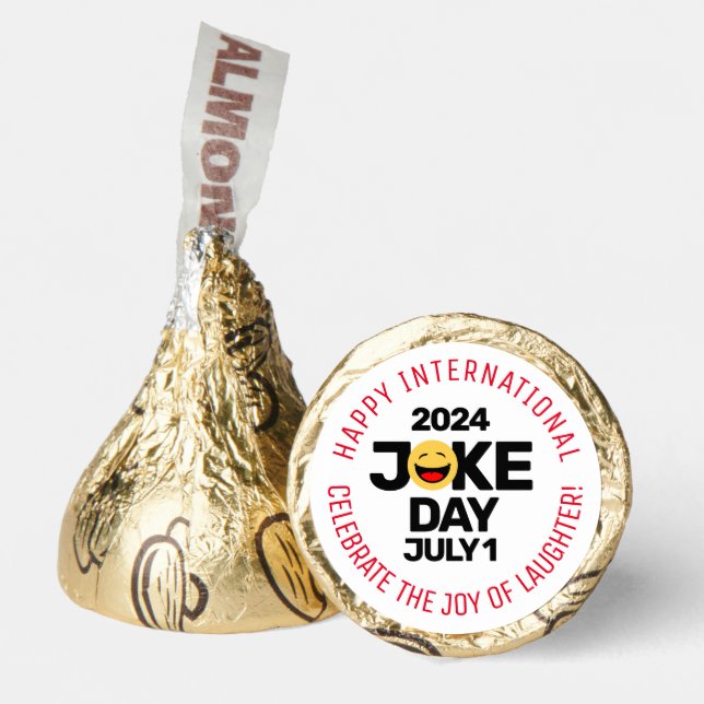 International Joke Day Laughing Face Hershey®'s Kisses® (Front)