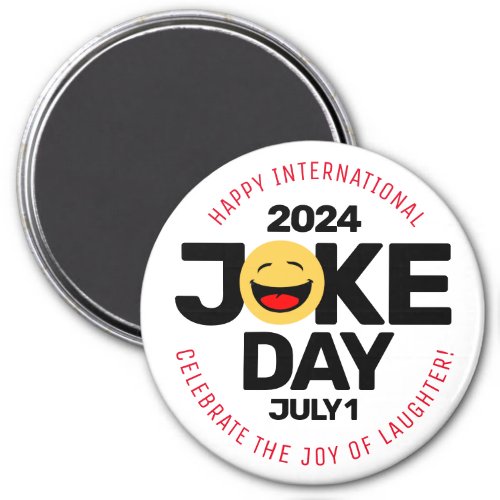 International Joke Day Laughing Face Magnet