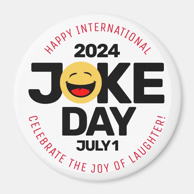 International Joke Day Laughing Face Magnet (Front)