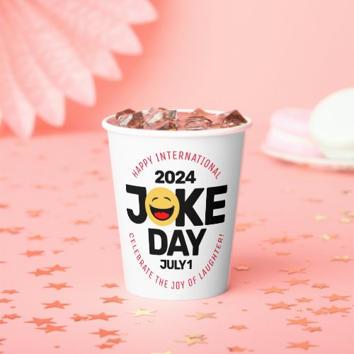 International Joke Day Laughing Face Paper Cups