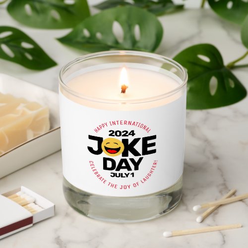 International Joke Day Laughing Face Scented Candle
