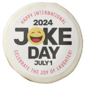 International Joke Day Laughing Face Sugar Cookie (Front)