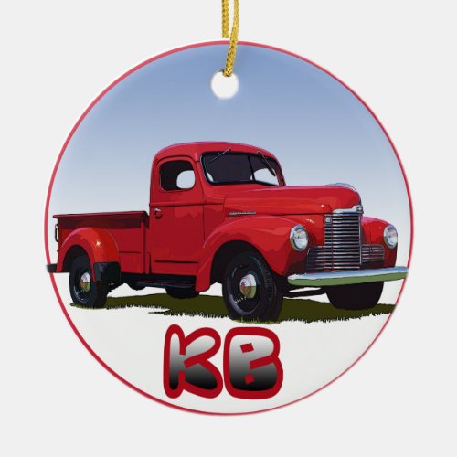 International KB Pickup Truck Ornament