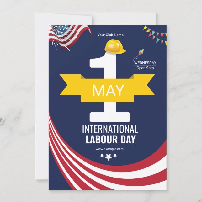 International Labor Day Event Flyer Invitation (Front)