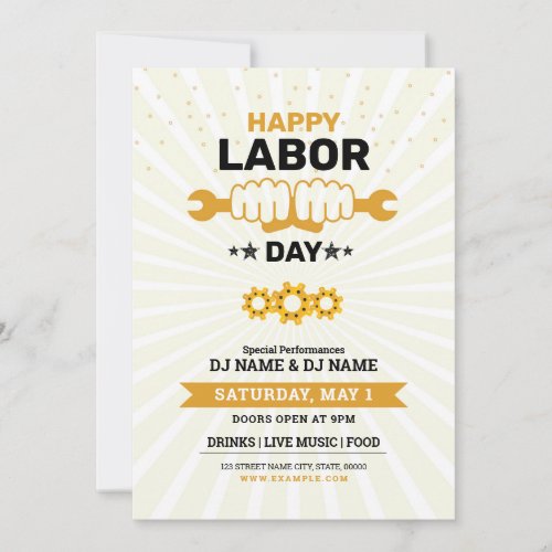 International Labor Day Flyer Invitation