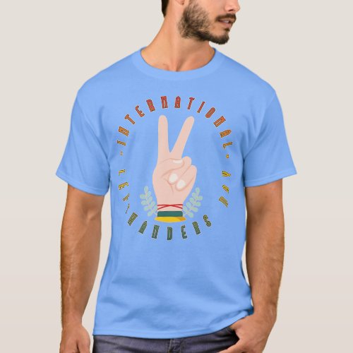 International Lefthanders Day  Hand Gesture T_Shirt
