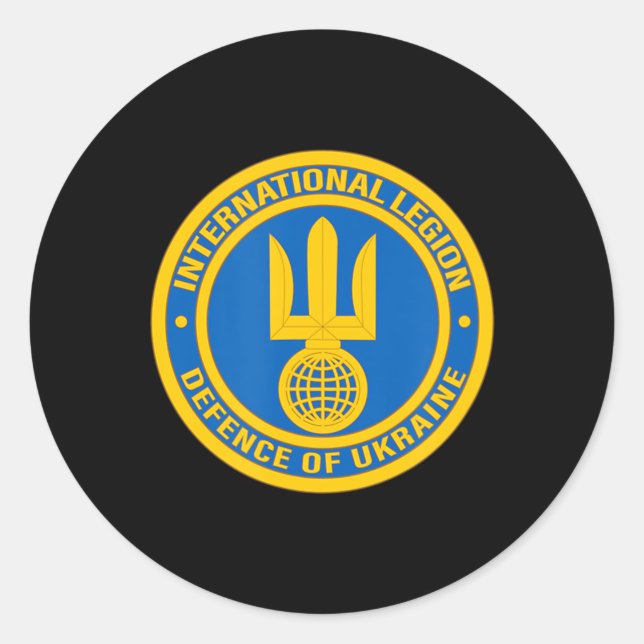 International Legion of Territorial Defense of Ukr Classic Round Sticker (Front)