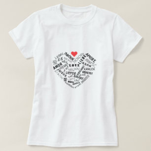 International Love Word T-Shirt Multilanguage Text