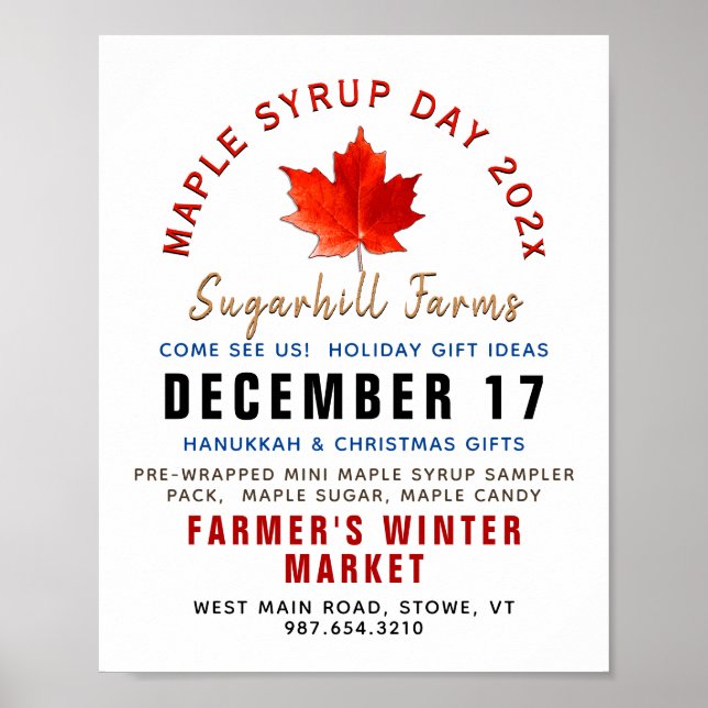 International Maple Syrup Day Promotional Poster (Front)
