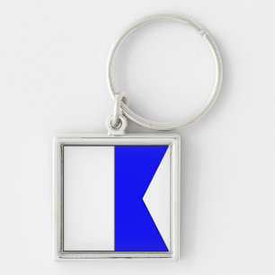 International maritime signal flag letter nautical keychain