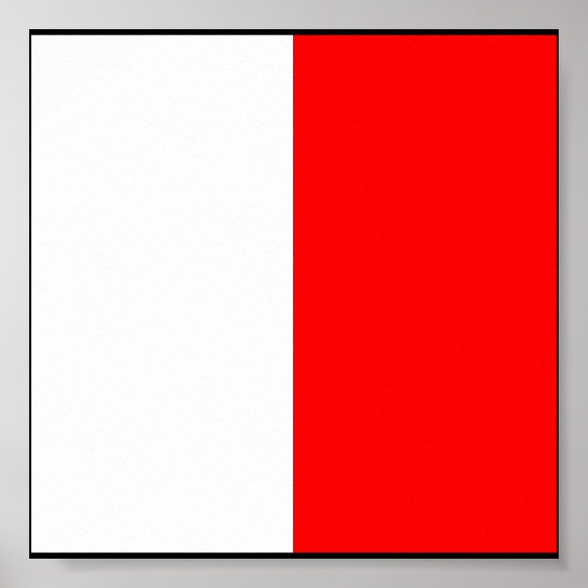 International maritime signal flag letter nautical poster (Front)
