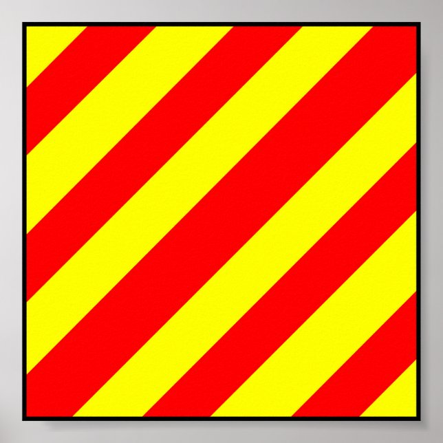International maritime signal flag letter nautical poster (Front)