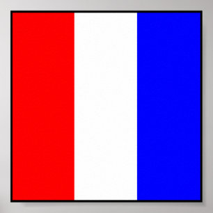 International maritime signal flag letter nautical poster