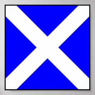 International maritime signal flag letter nautical poster