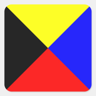 International maritime signal flag letter nautical square sticker