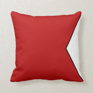 International maritime signal flag letter nautical throw pillow