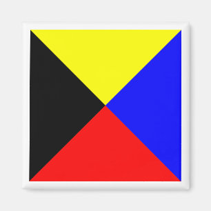 International Maritime Signal Flag ZULU Magnet