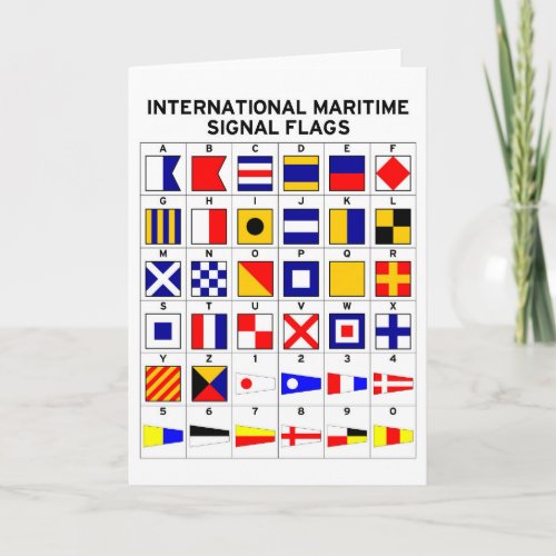 International Maritime Signal Flags Card