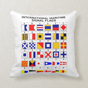 International Maritime Signal Flags Throw Pillow